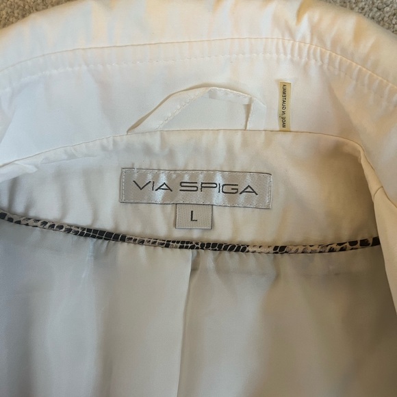 Via Spiga White Belted Trench Coat - Picture 5 of 9